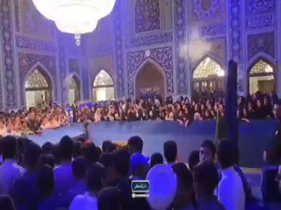 همخوانی قطعه «باید برخاست» توسط دانش‌آموزان مشهدی در رواق دارالذکر