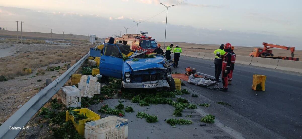 فوت راننده نیسان در تصادف اتوبان مشهد – نیشابور